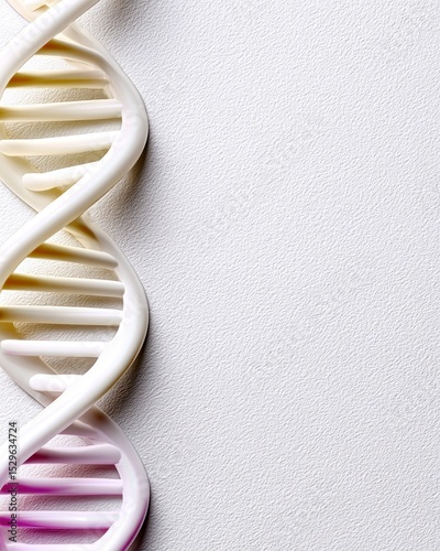 Double Helix Dna Strand on White Background