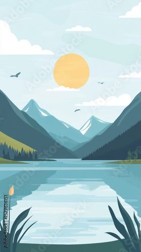 Majestic Mountain Views – Natural & Illustrated Landscapes 