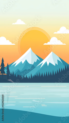 Majestic Mountain Views – Natural & Illustrated Landscapes 