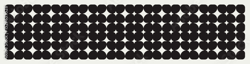Mid century modern floral geometric pattern in black and white. Graphical illustration for a unique banners, textiles and home décor.