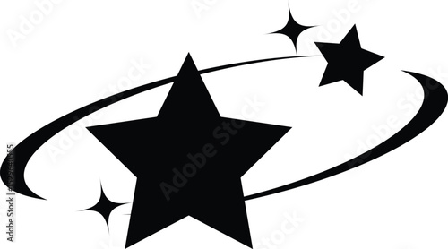 Y2k star sparkle bling abstract tattoo shapes. Simple minimal geometric signs in retro 2000s style.