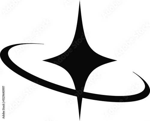 Y2k star sparkle bling abstract tattoo shapes. Simple minimal geometric signs in retro 2000s style.