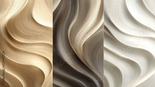 Abstract wavy lines in varying shades of tone.