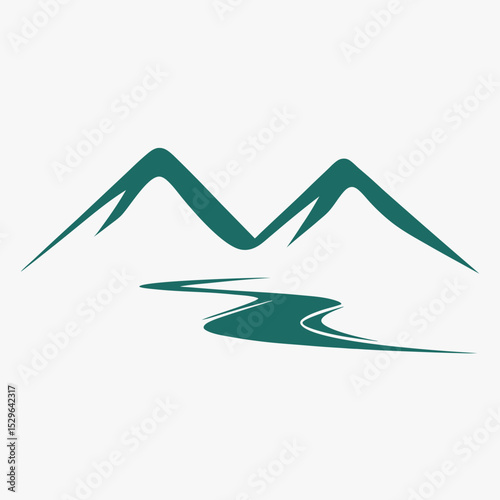 Outdoor Adventure Symbol Vector  Eco Tourism Mountain Logo.