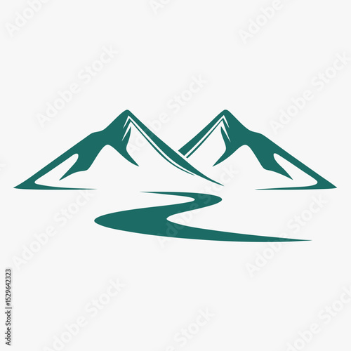 Outdoor Adventure Symbol Vector  Eco Tourism Mountain Logo.