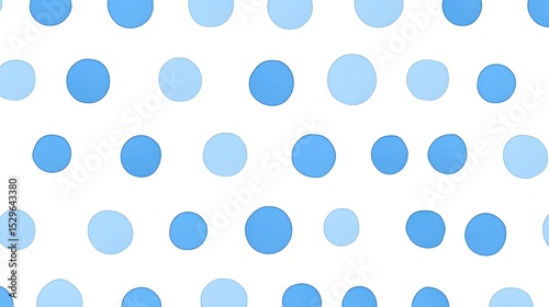Light blue polka dot seamless pattern with varying shades on a white background