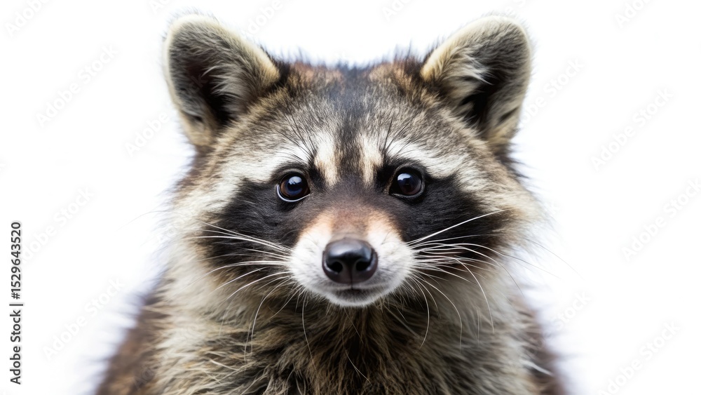 Fototapeta premium Raccoon Cyber Attack Portrait: Close-Up Digital Art, Procyon Hacker, Dark Web Animal, Cybersecurity Threat