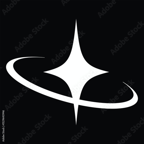 Y2k star sparkle bling abstract tattoo shapes. Simple minimal geometric signs in retro 2000s style.