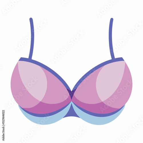 Minimal Bra Vector on White Background