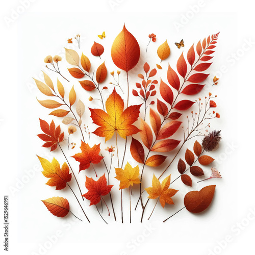 A vector of a Autumn leaves collection Art & Illustration