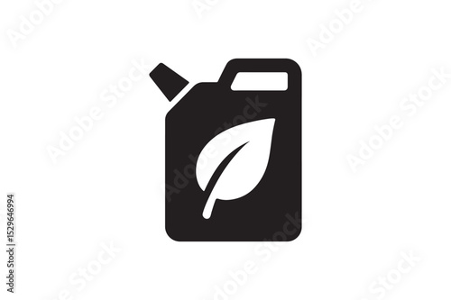Biofuel silhouette vector with white background