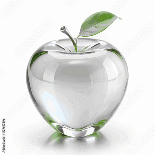 A vector of crystal apple design Art & Illustration