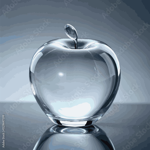 A vector of crystal apple design Art & Illustration