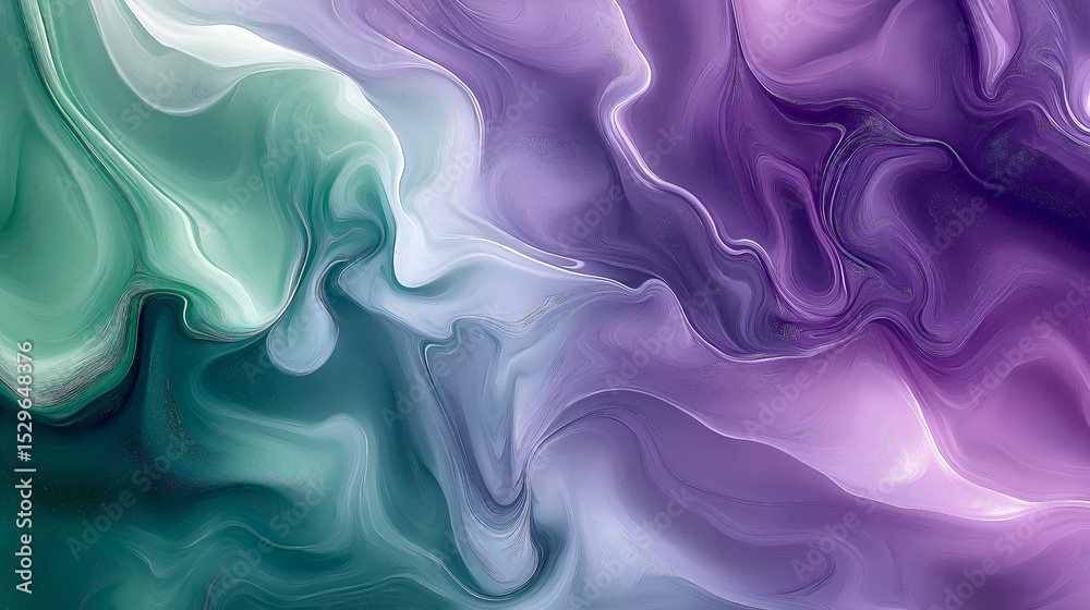 Obraz premium Elegant Teal Purple Abstract Swirl Background Texture for Design Projects