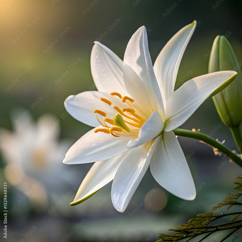 Fototapeta premium white lily flower