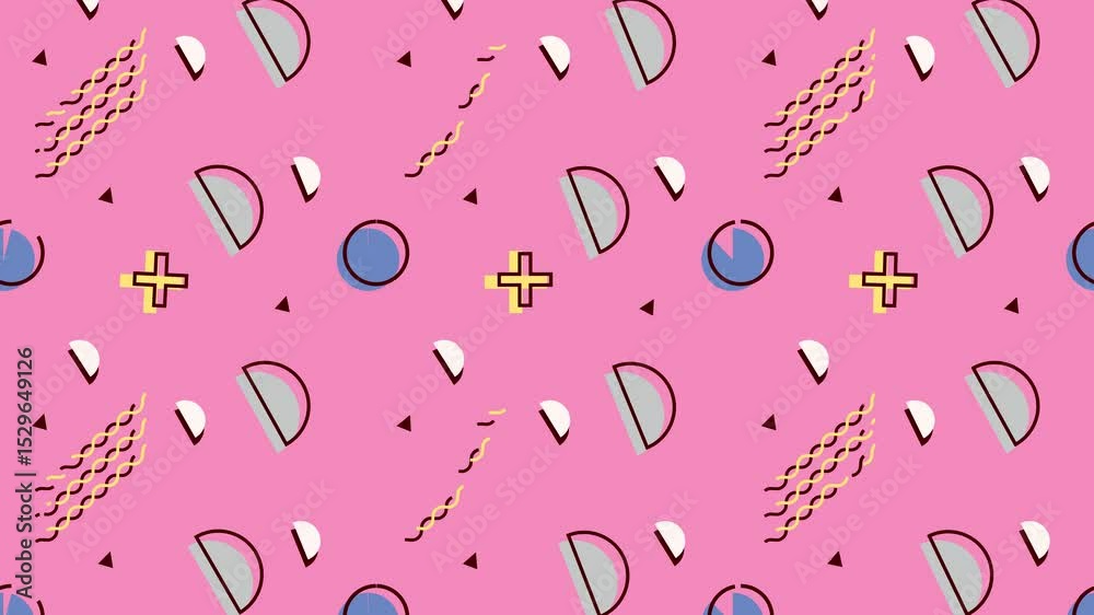 Geometric pink pattern background a vibrant digital abstract geometric pattern backdrop composed of dynamic shapes bold colors lines and dots a stunning visual experience.
