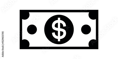 Isolated black dollar money or banknotes illustration vector design.