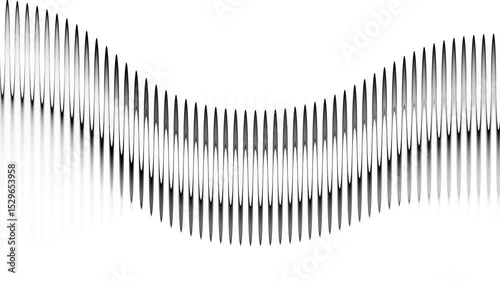 Animated Vertical Sound Wave Lines on White background