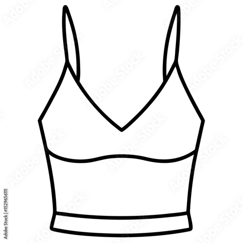 Camisole line art vector