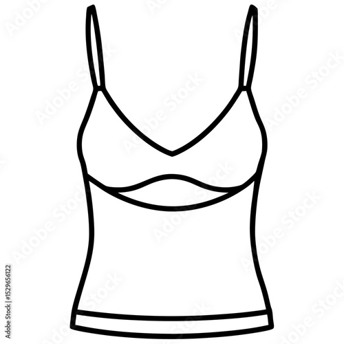 Camisole line art vector
