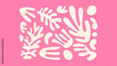 Naive floral illustration in hippie groovy style – vector botanical templates with decorative flowers and leaves for placards, posters and frames with copy space