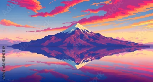 sunset in the mountains