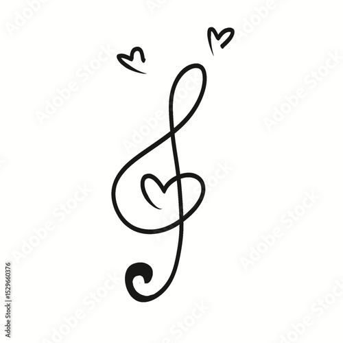 treble clef vector