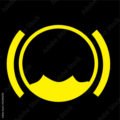 brake fluid indicator warning light for brake fluid level low useful for automotive designs.eps