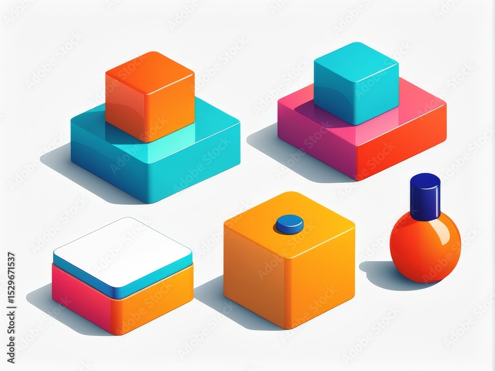 Obraz premium 3d illustration of cubes.