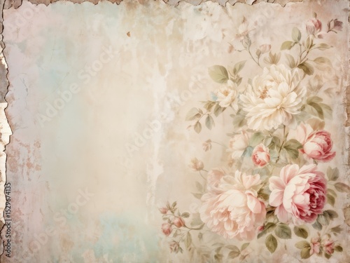 beautiful vintage background with a bouquet of roses