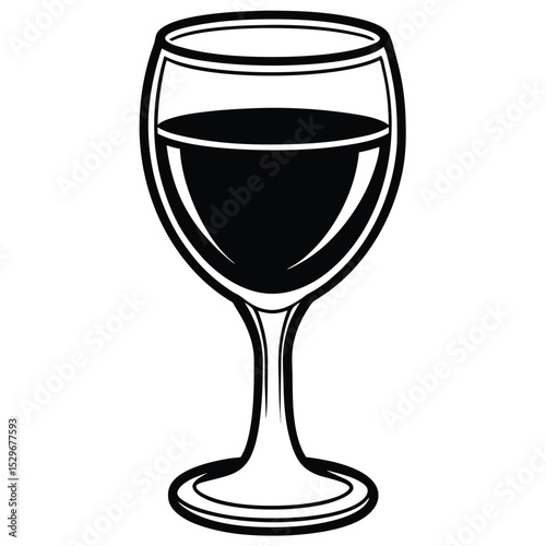 "Wine Glass Line Art Vector – Elegant & Minimalist Designs"