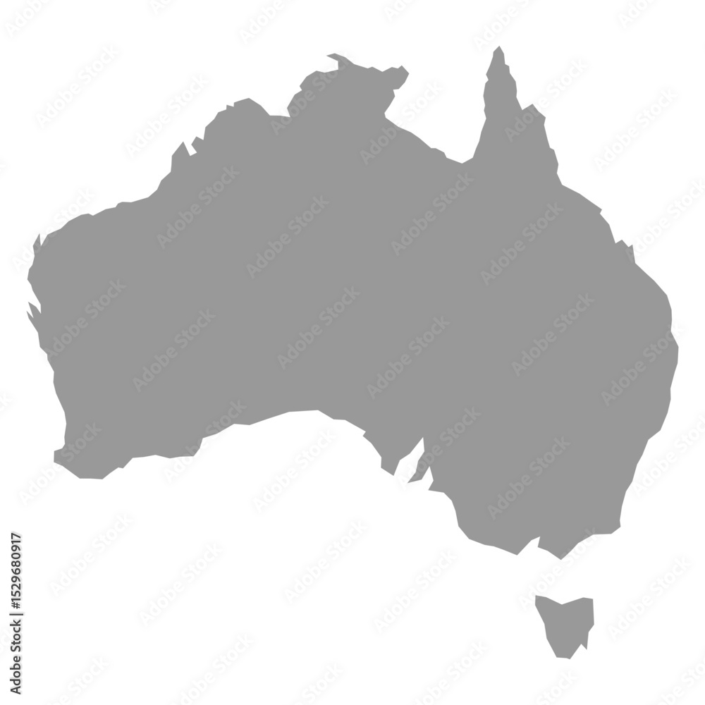 Fototapeta premium map of australia shadow