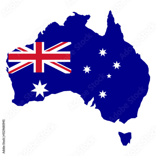 map of australia flag