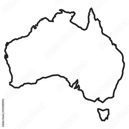 map of australia line