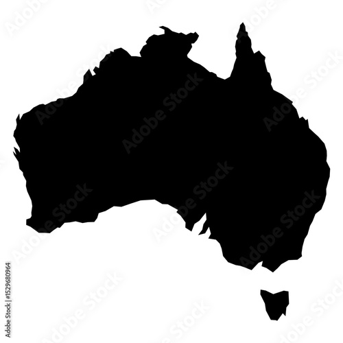 map of australia black