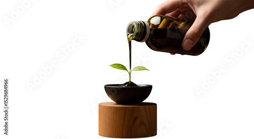 Oil nourishes a sprouting plants potential