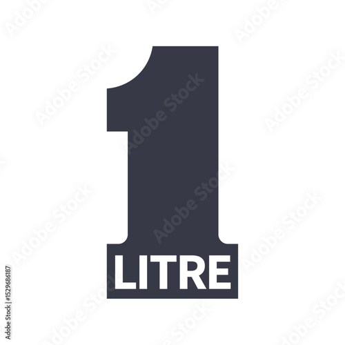1 liter sign mark estimated template