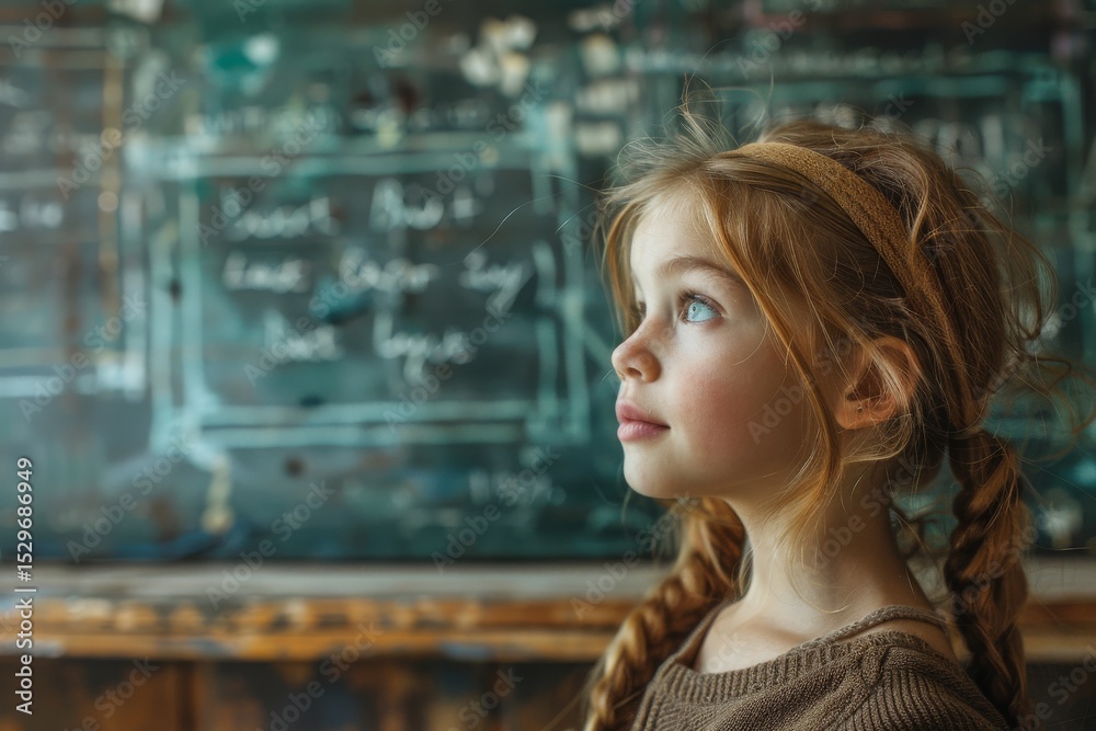 A young girl with braids gazes thoughtfully, her expression radiating curiosity and hope as she contemplates the future in a warm, inspiring environment filled with potential. A young girl with braids gazes thoughtfully, her expression radiating curiosity and hope as she contemplates the future in a warm, inspiring environment filled with potential.