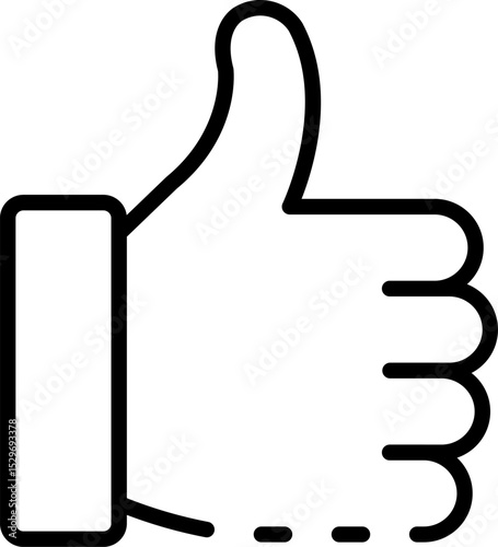 thumb up illustration on a white background       