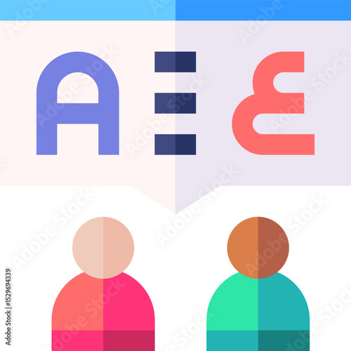 translator illustration on a white background        