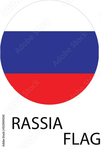 Rassia flag,  vector illustration 