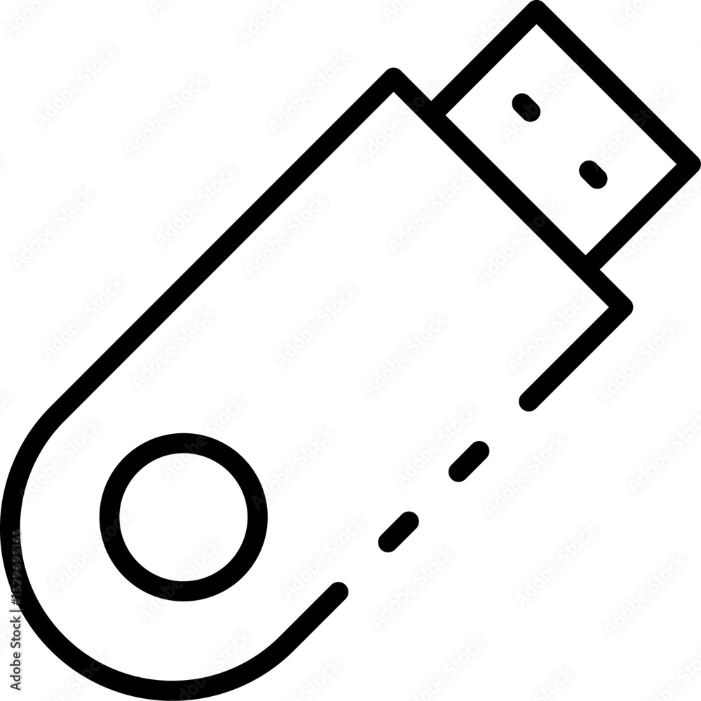 usb flash drive illustration on a white background        