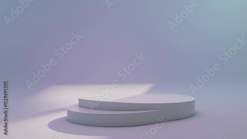 Minimal 3D Podium Rotation with Soft Shadow