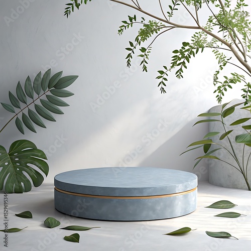 Modern mockup of white podium