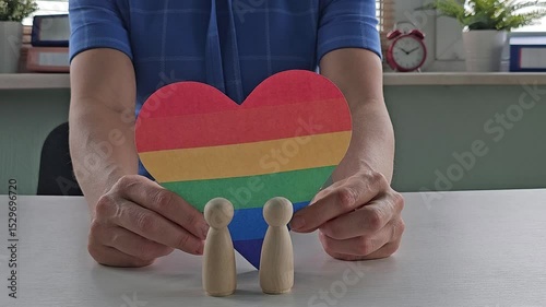 Rainbow heart art activity promoting inclusivity and love in a community setting