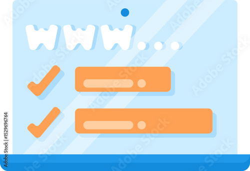 website content illustration on a white background        