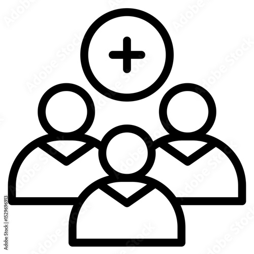 Join group icon vector illustration