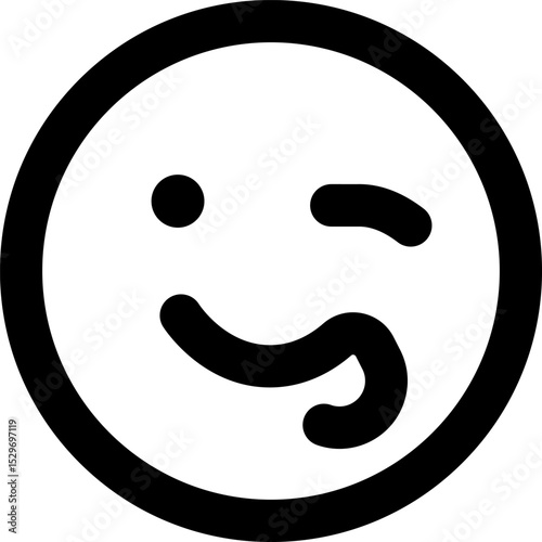 winking illustration on a white background        