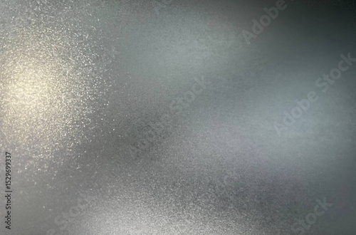 Frosted glass window texture. Ice frost background with silver metal reflection effect. Vector transparent paper foil. White glossy surface plastic material. Frosty aluminum ripple gradient.