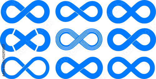 Infinity Symbols Set - Various Styles and Designs